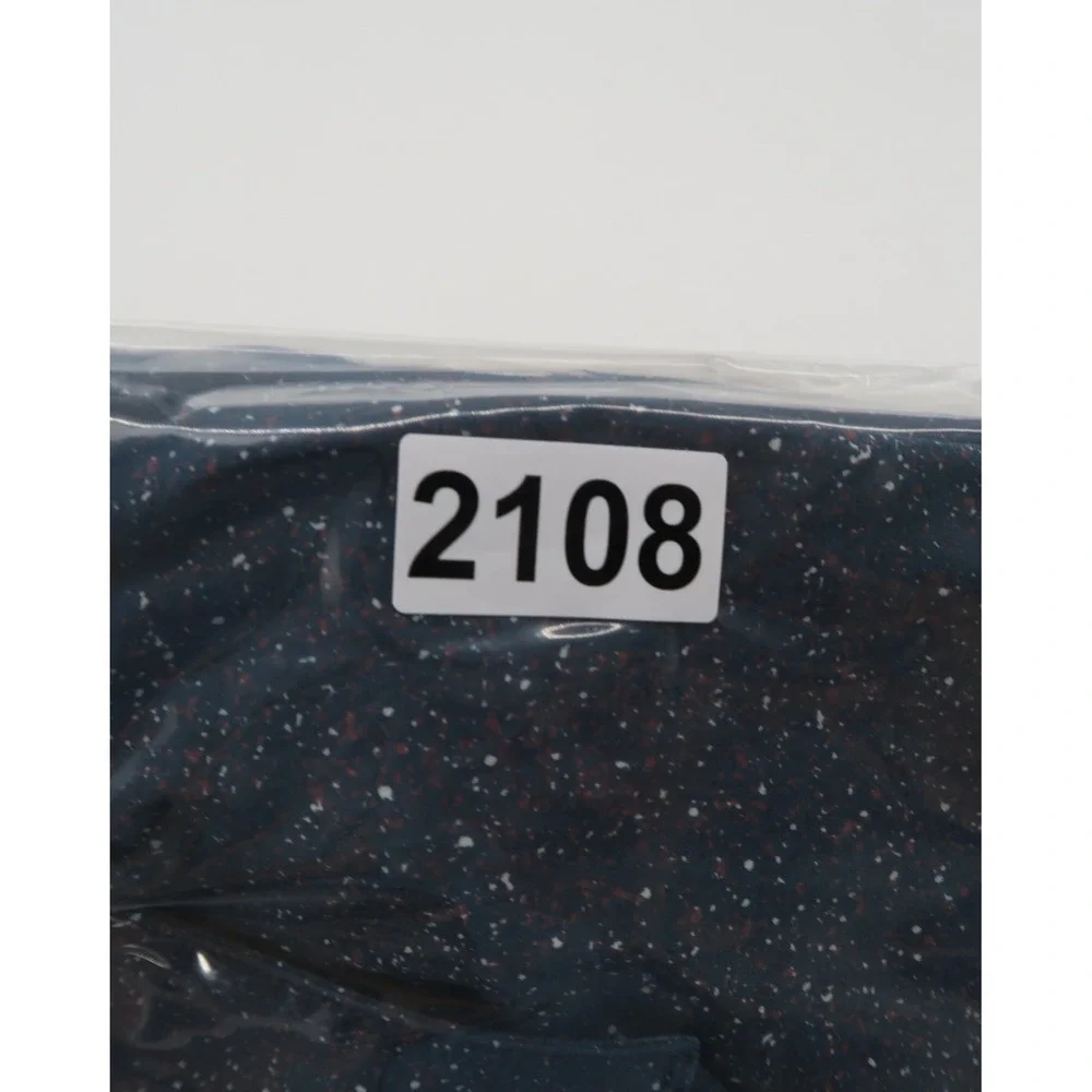 Bugatchi Mens‎ Shaped Fit Long Sleeve Button Down Shirt Navy Speckle Print Large